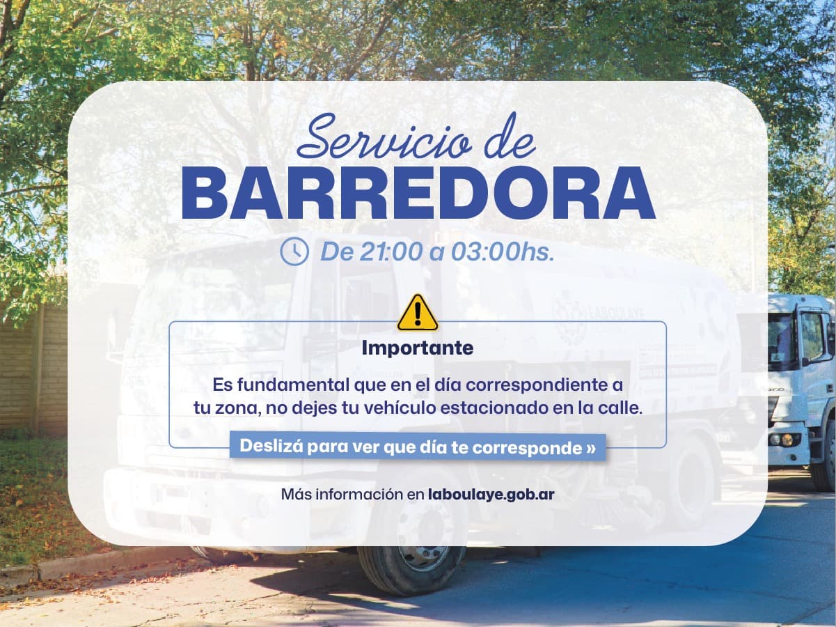 CRONOGRAMA DE LA BARREDORA EN LA CIUDAD