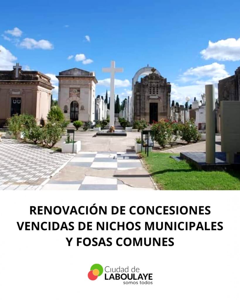 Renovación de concesiones vencidas de nichos municipales y fosas comunes