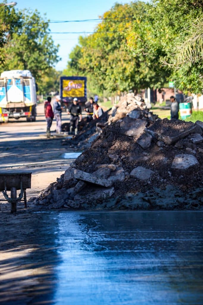 TRABAJOS DE BACHEO EN CALLE ALBERDI