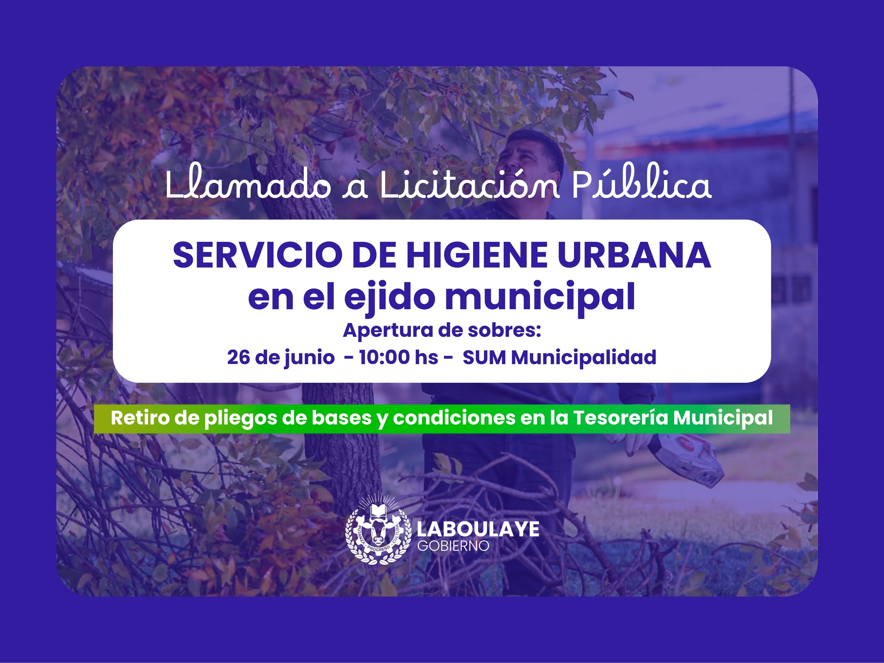 MUNICIPALIDAD DE LABOULAYE LLAMA A LICITACIÓN PÚBLICA