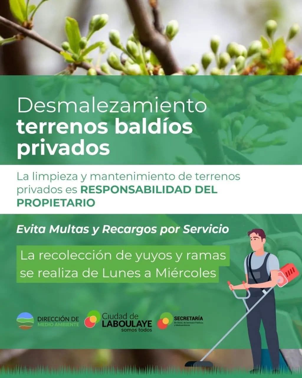 DESMALEZAMIENTO DE TERRENOS BALDÍOS PRIVADOS