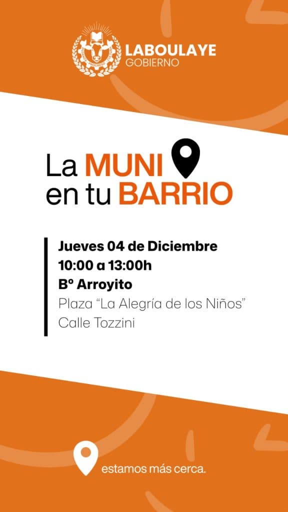 PRESENTAMOS “LA MUNI EN TU BARRIO”