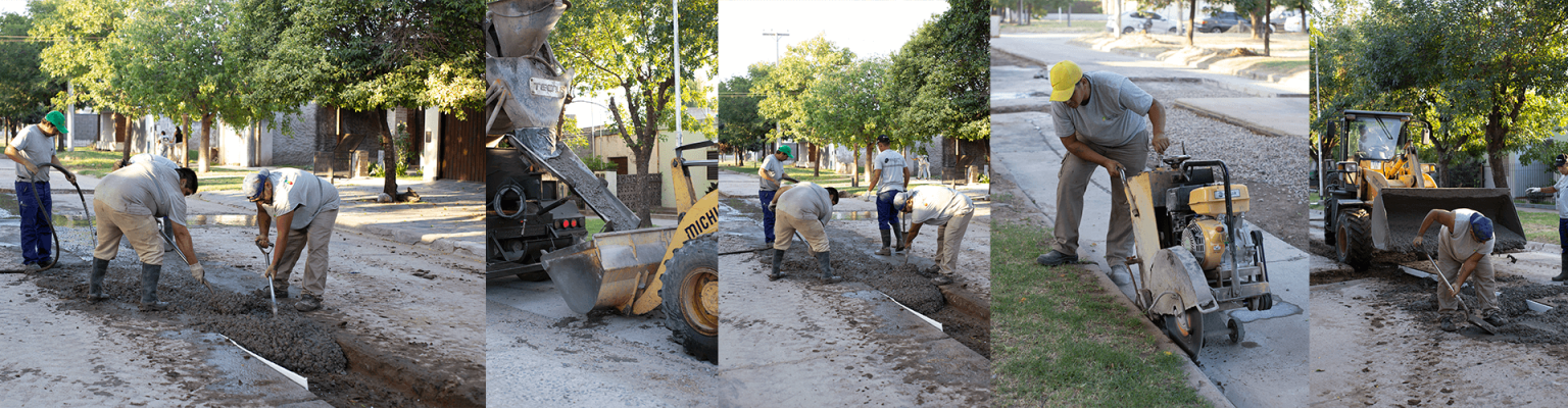 CONTINÚA LA RECUPERACIÓN DE CALZADA EN BARRIO 250 VIVIENDAS