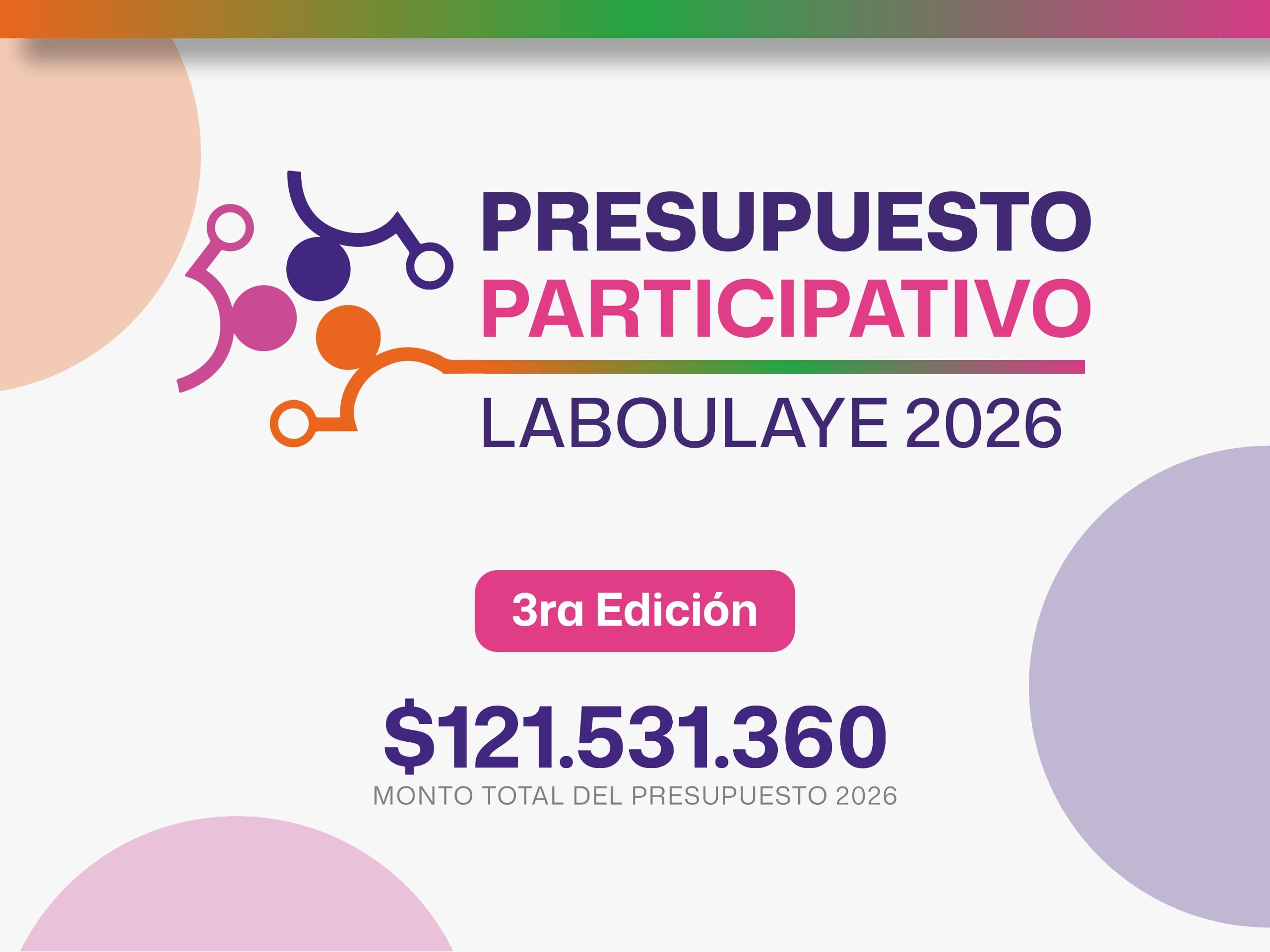 LANZAMOS PRESUPUESTO PARTICIPATIVO 2026